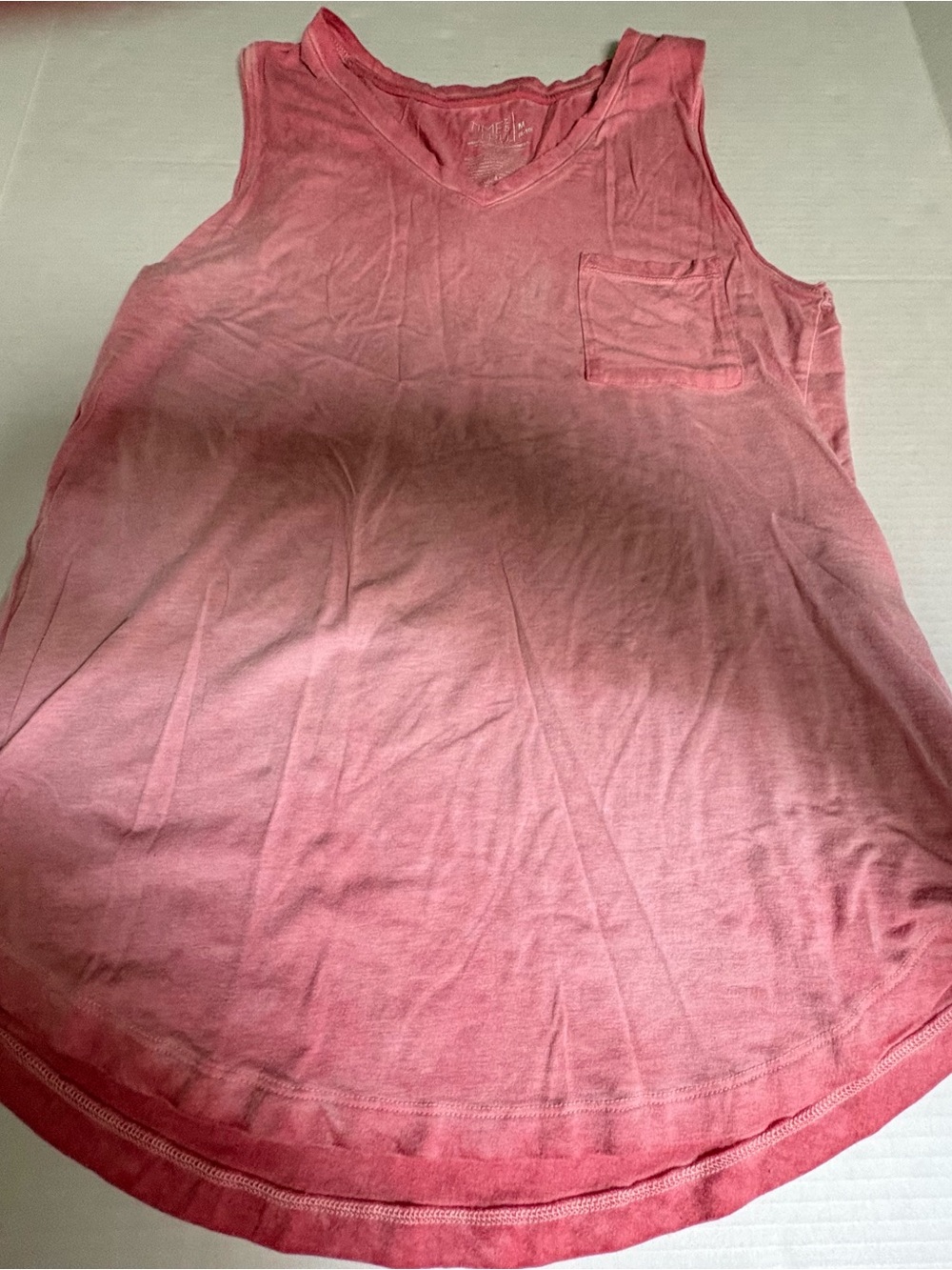 Time and Tru Rose Scoop Neck Tank Top